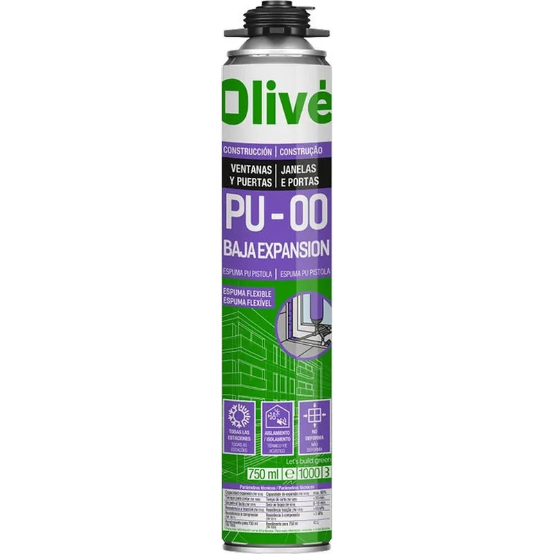 Compra ESPUMA POLIURETANO AISLAMIENTO ACUSTICO PU-00 PISTOLA 750 ML VERDE PENOSIL 8E1432S01000/A5942 al mejor precio