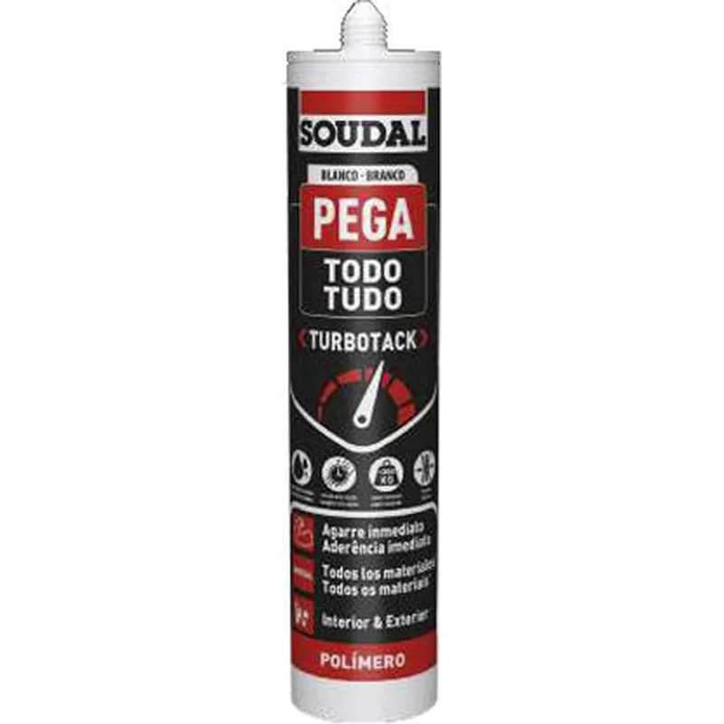 Compra ADHESIVO MONTAJE PEGA TODO TURBOTACK 290 ML BLANCO SOUDAL 160280 al mejor precio