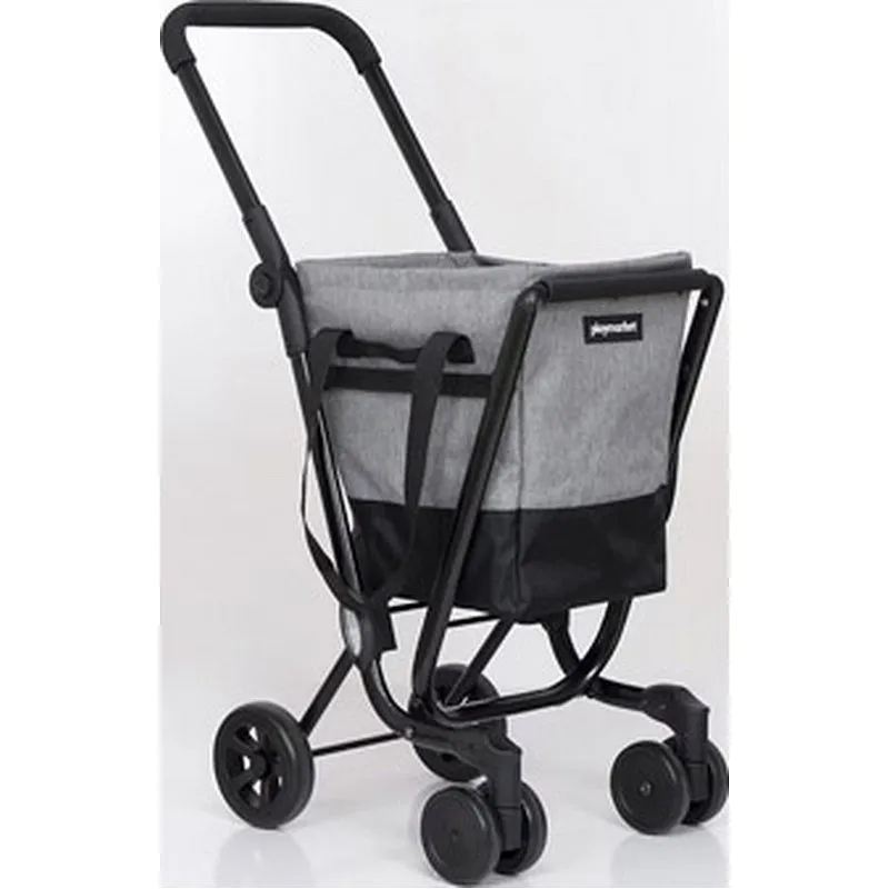 CARRO COMPRA 4 RUEDAS GIR. EASY GO NEGRO/GRIS PLAY MARKET 24966 285