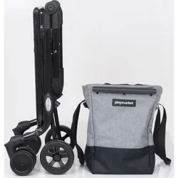 CARRO COMPRA 4 RUEDAS GIR. EASY GO NEGRO/GRIS PLAY MARKET 24966 285