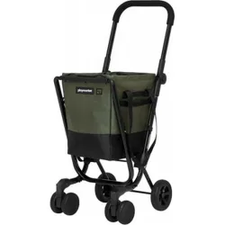 CARRO COMPRA 4 RUEDAS GIR. EASY GO NEGRO/VERDE OLIVA PLAY MARKET 24966 742