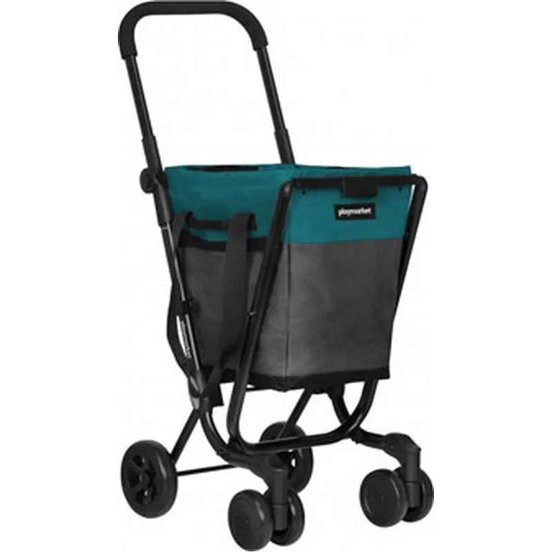 CARRO COMPRA 4 RUEDAS GIR. EASY GO NEGRO/ZAFIRO PLAY MARKET 24966 784
