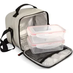 Compra BOLSA PORTA ALIMENTOS CITY PRINTING PUNTOS 2 CONTENEDORES 0,6L IRIS 9007-TB al mejor precio