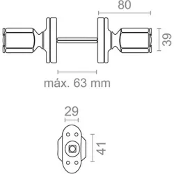Compra POMO CARPINTERIA ALUMINIO (JUEGO) PLATA MICEL 68014 al mejor precio