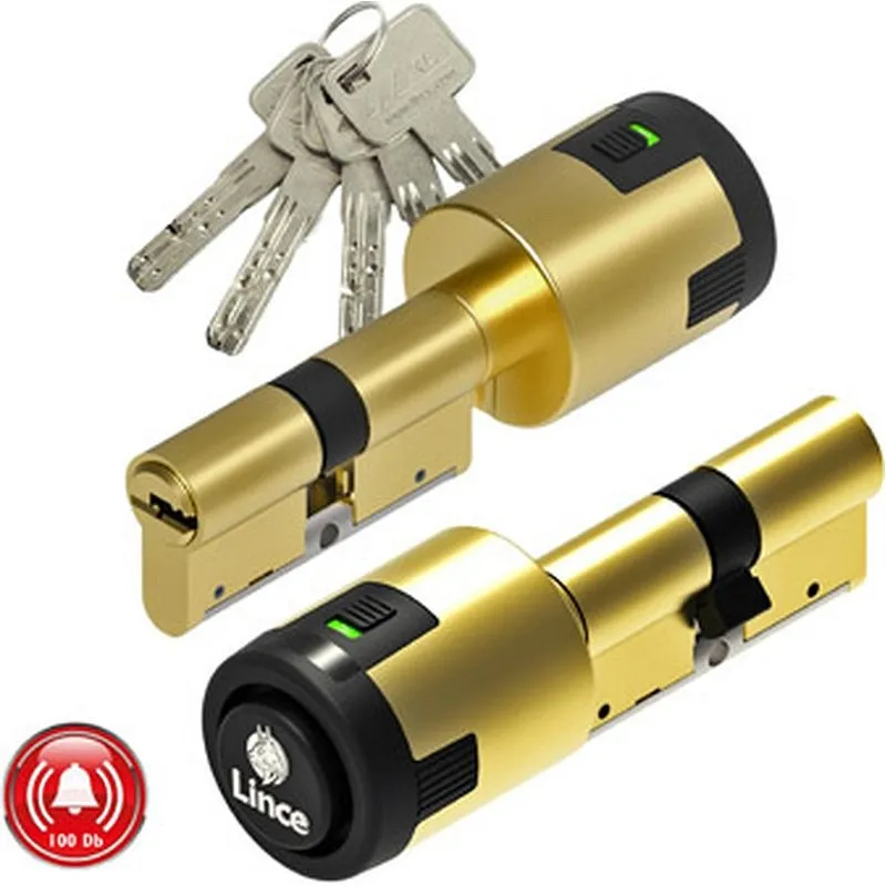 Compra CILINDRO C6 CON ALARMA ALTA SEGURIDAD LEVA LARGA 40-30 LATON 5 LLAVES XL LINCE C654030LZ al mejor precio