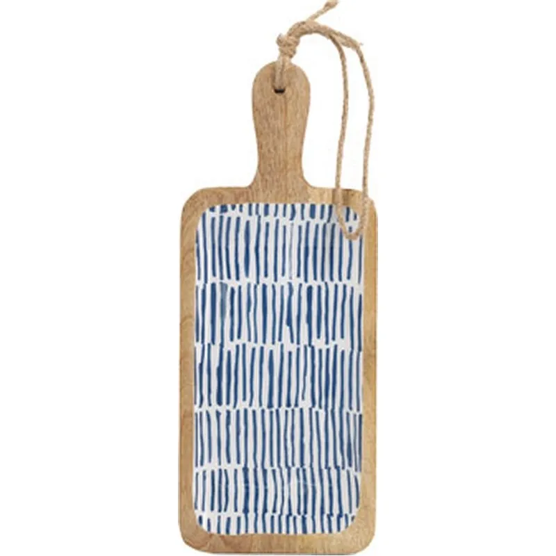 Compra TABLA DE SERVIR CON MANGO DECO AZUL NON 25690 al mejor precio