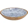 Compra ENSALADERA MADERA DECORADO ESMALDA diametro 30CM AZUL NON 25697 al mejor precio