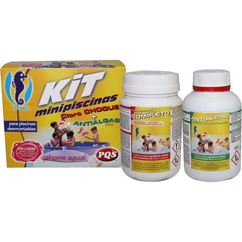 Compra CLORO + ANTIALGAS PARA MINIPISCINA 500GR + 500ML HIPOOL - PQS 1617028 al mejor precio