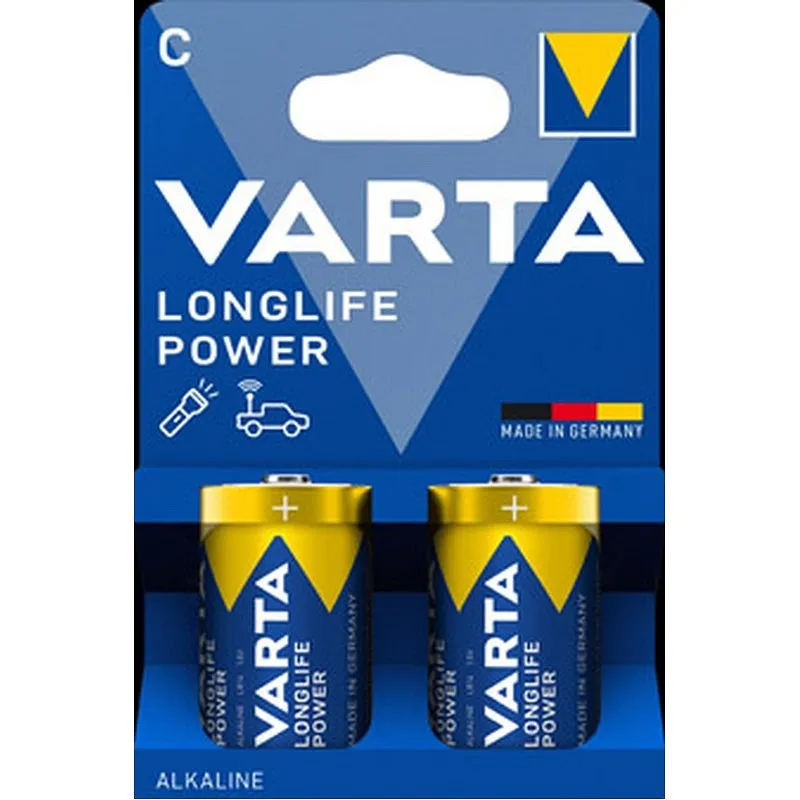 Compra PILA ALCALINA LONG LIFE LR14C 2 UNIDADES VARTA 4914121422 al mejor precio