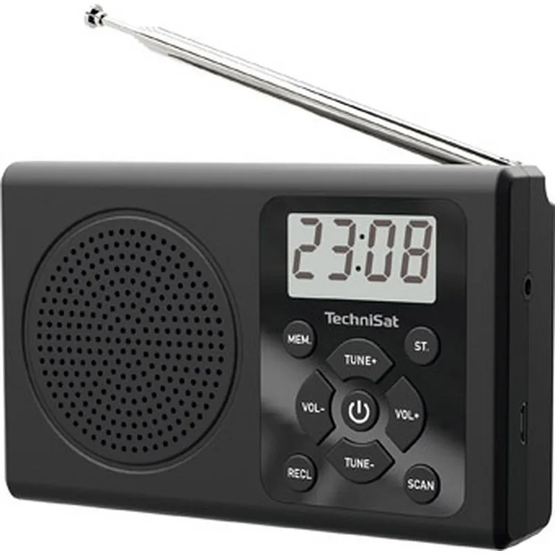 Compra RADIO PORTATIL LCD 30 EMISORAS TECHNISAT NEGRO ELBE 76-5018-00 al mejor precio