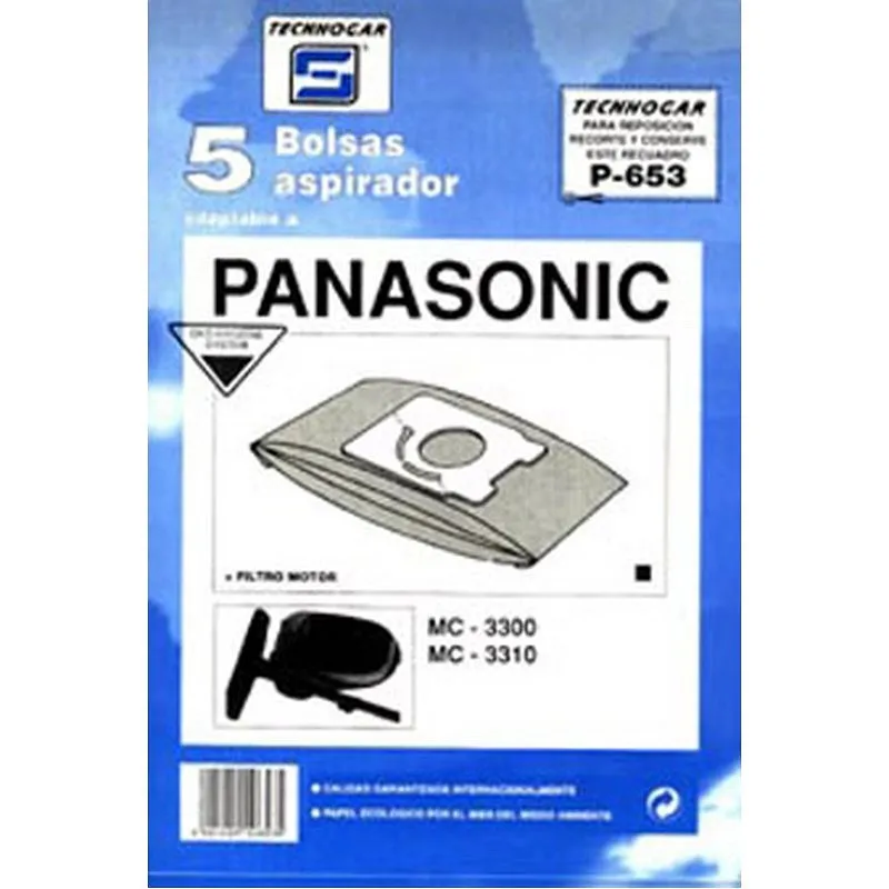 Compra BOLSA ASP.PANASONIC MC-3300 5 UDS TECNHOGAR 910653 al mejor precio