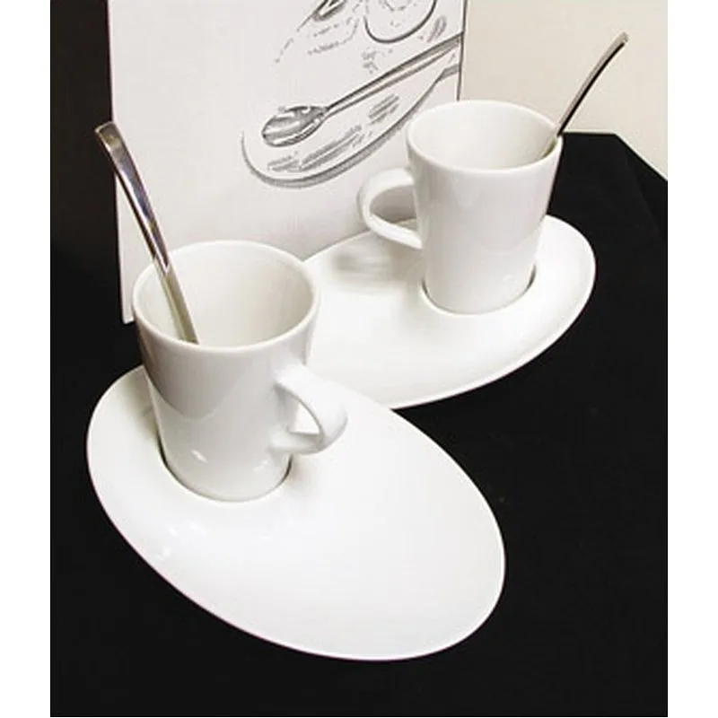 Compra TAZA CAPUCCINO + PLATO + CUCHARA 2 CONJUNTOS MIT-1905 al mejor precio