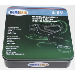 Compra ATORNILLADOR A BATERIA 4,8 V - 180 RPM CON LUZ LED Y 30 ACCESORIOS HOMEBRIC TC40138 al mejor precio