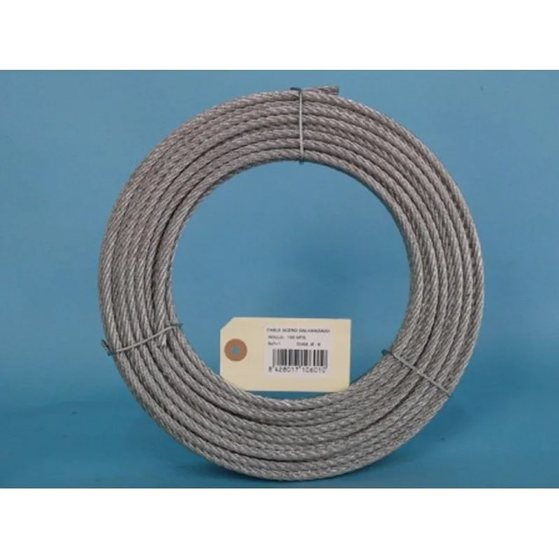 Compra CABLE ACERO GALVANIZADO ROLLO 100 M diametro 6 (6 X 7) +1 ALMA TEXTIL CURSOL 12014008 al mejor precio
