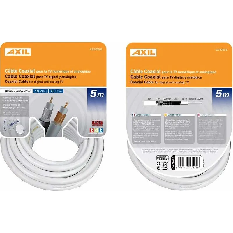 Compra CABLE COAXIAL 5MT CA705E ENGEL AXIL CA0707E al mejor precio