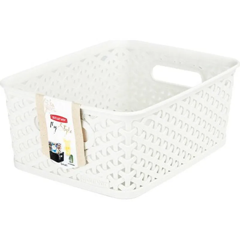 Compra CESTA RECTANGULAR STYLE BLANCO CURVER 196859 al mejor precio