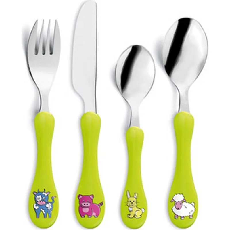 Compra CUBIERTO INFANTIL (SET 4 PIEZAS) ANIMALES-VERDE QUID 7437241 al mejor precio