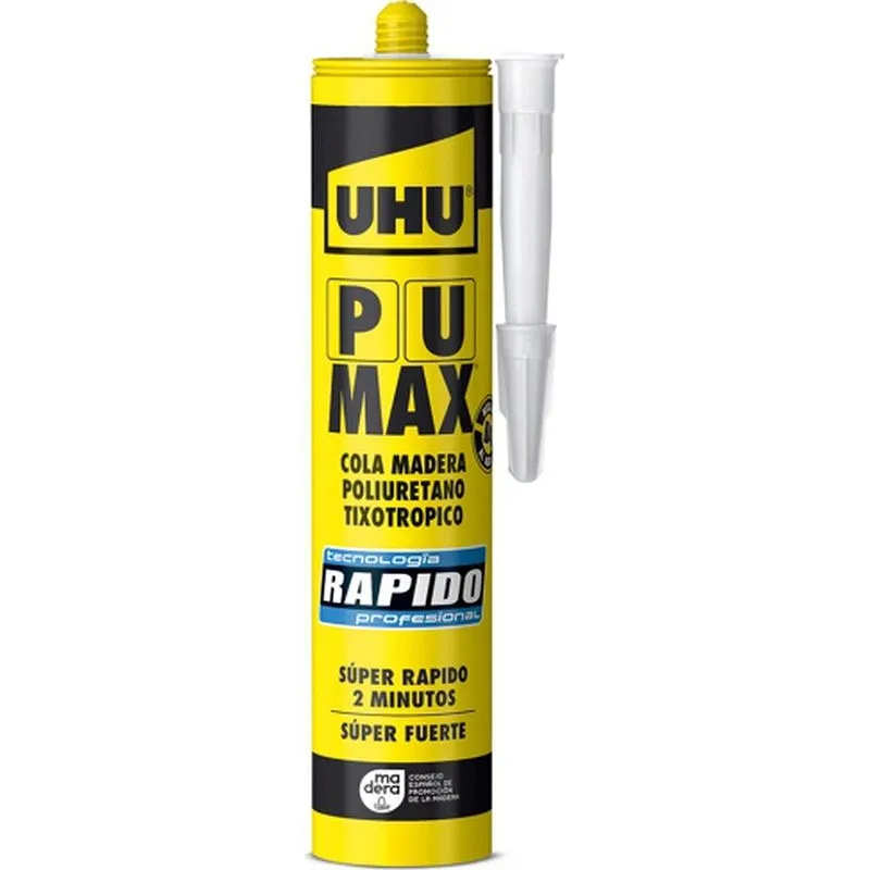 Compra COLA POLIURETANO MADERA PU MAX GEL RAPIDO 340 GR UHU 6310682 al mejor precio