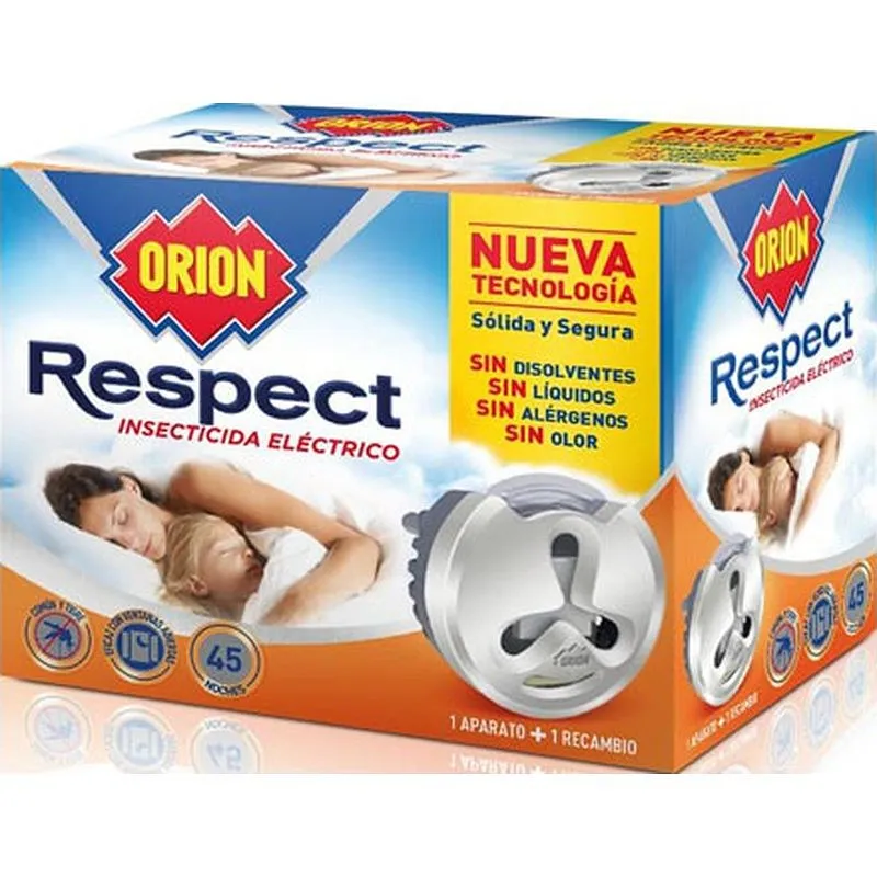Compra INSECTICIDA ELECTRICO RESPECT 1 ORION DIFUSOR + RECAMBIO 45 NOCHES ORION 31915 al mejor precio