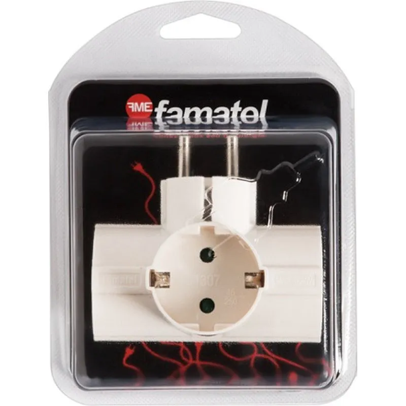 Compra ADAPTADOR TRIPLE TT LATERAL 16A-250V FAMATEL 13071 al mejor precio