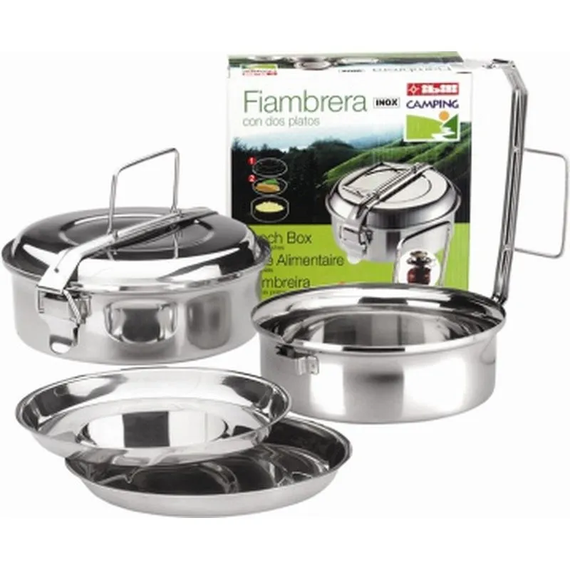 Compra FIAMBRERA CON 2 PLATOS INOX 18 CM 1.3LT IBILI 720618 al mejor precio