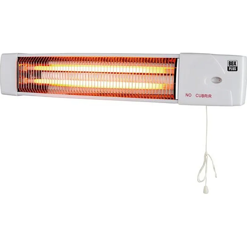 Compra ESTUFA CUARZO 2 BARRAS ORIENTABLE BLANCO 600/1200 W IP24 BOX PLUS BPC-H1901 al mejor precio