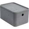 Compra CAJA BETON RECTANGULAR S GRIS CEMENTO 4 L CURVER 243399 al mejor precio