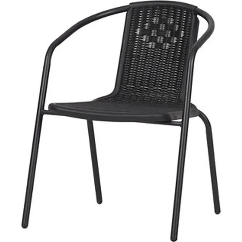 Compra SILLA APILABLE METALICA RESINA RATAN NEGRO IMPORT 48587 al mejor precio