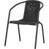Compra SILLA APILABLE METALICA RESINA RATAN NEGRO IMPORT 48587 al mejor precio