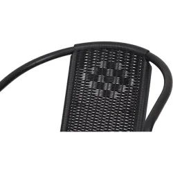 Compra SILLA APILABLE METALICA RESINA RATAN NEGRO IMPORT 48587 al mejor precio