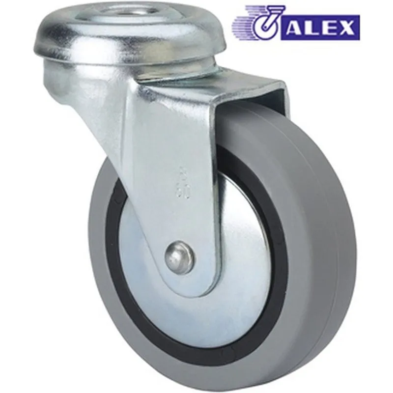 Compra RUEDA MUEBLE AUXILIAR GIRATORIA GOMA GRIS diametro 30 MM ALEX 1-0215 al mejor precio