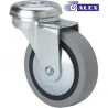 Compra RUEDA MUEBLE AUXILIAR GIRATORIA GOMA GRIS diametro 30 MM ALEX 1-0215 al mejor precio