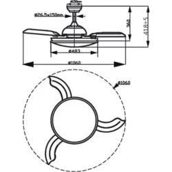 Compra VENTILADOR TECHO ATLAS AC 45W+35W 40-55-30K NIQUEL PHILIPS 929002681801 al mejor precio