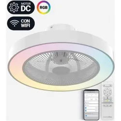 Compra VENTILADOR DE TECHO CON PLAFÓN diametro49 25W 7 ASPAS 6 VELOCIDADES UNIVERSAL BLUE 2002-UVT1344 al mejor precio