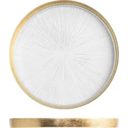 PLATO VIDRIO GRABADO ORO...