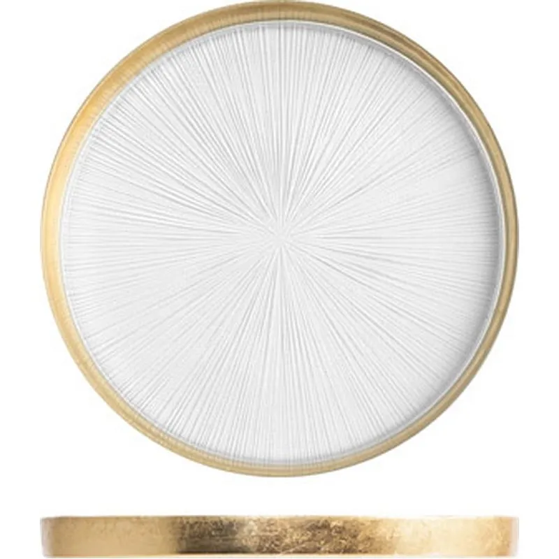 Compra PLATO VIDRIO GRABADO ORO ALLURE diametro 28 CM NON 0903228 al mejor precio