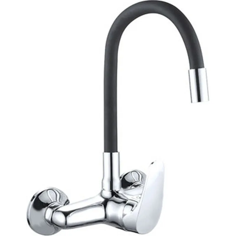 Compra GRIFO COCINA MONOMANDO CAÑO ALTO JAVA GOMA MURAL NEGRO 15 CM ARTIC 48816 al mejor precio