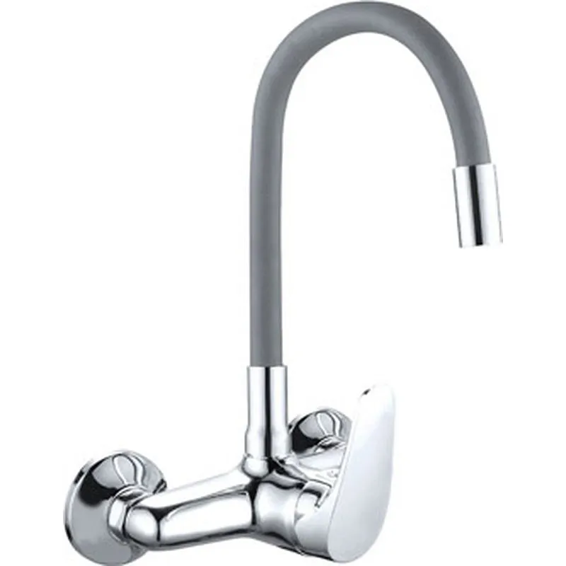 Compra GRIFO COCINA MONOMANDO CAÑO ALTO JAVA GOMA MURAL GRIS 15 CM ARTIC 49598 al mejor precio