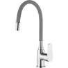 Compra GRIFO COCINA MONOMANDO CAÑO ALTO JAVA GOMA FLEXIBLE GRIS ARTIC 48579 al mejor precio