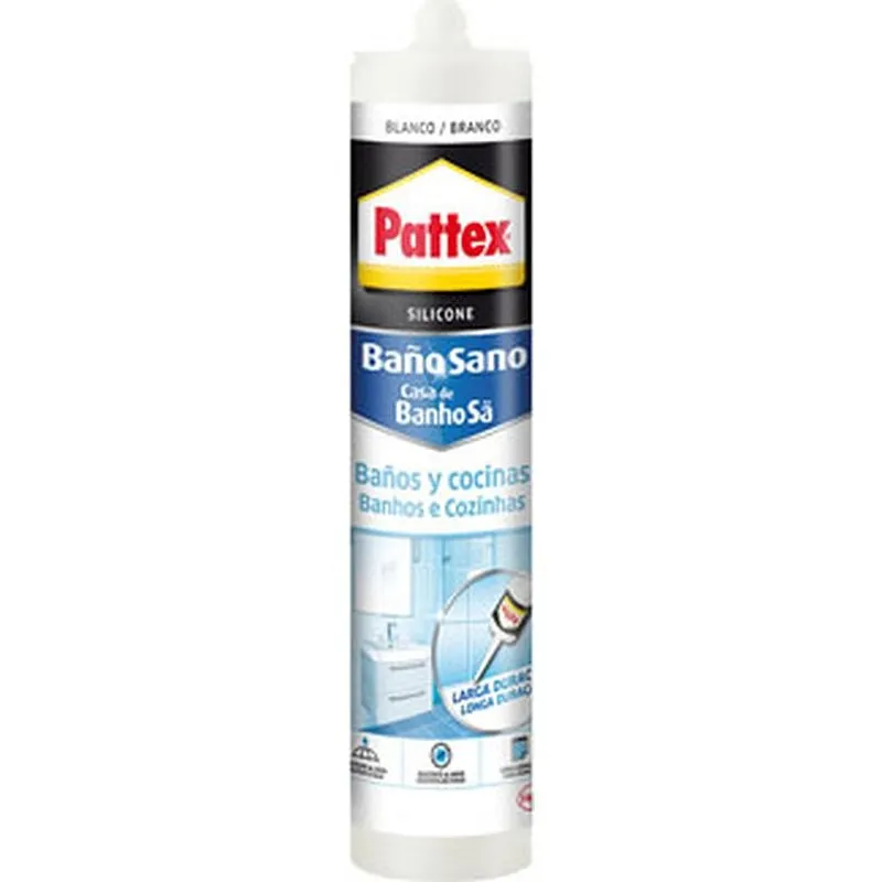 Compra SILICONA BAÑO SANO 280 ML BLANCO PATTEX 1965748 al mejor precio