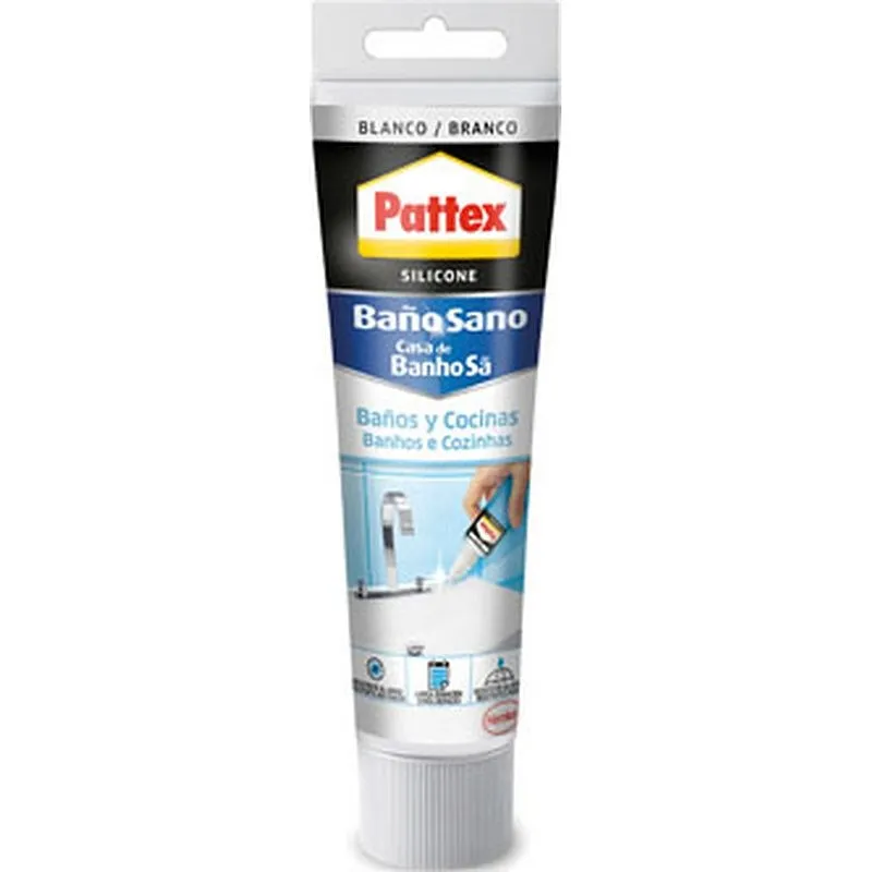 Compra SILICONA BAÑO SANO 50 ML BLANCO PATTEX 1965876 al mejor precio