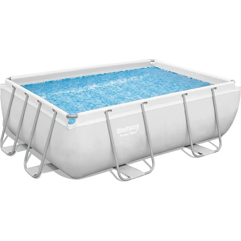 Compra PISCINA RECTANGULAR DESMONTABLE RECTANGULAR POWER STEEL 3.662 L DEPURADORA CARTUCHO TIPO I 282X196X84CM BESTWAY 56629 al mejor precio