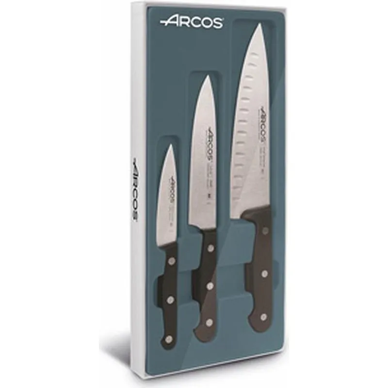Compra JUEGO CUCHILLOS INOX UNIVERSAL 3 PZ ARCOS 807410 al mejor precio