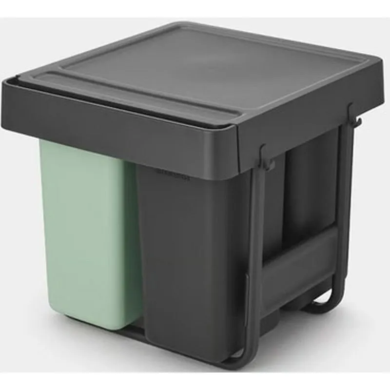 Compra CUBO INTERIOR 10+10+20L GRIS/VERDE JADE BRABANTIA 23 25 41 al mejor precio