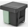 Compra CUBO INTERIOR 10+10+20L GRIS/VERDE JADE BRABANTIA 23 25 41 al mejor precio