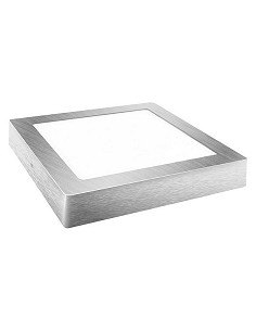 Compra Downlight led superficie cuadrado plata luz fria 1800lm 18w MATEL 21855 al mejor precio