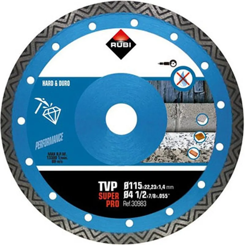 Compra DISCO CORTE DIAMANTE TVP 115MM SUPER PRO RUBI 30983 al mejor precio