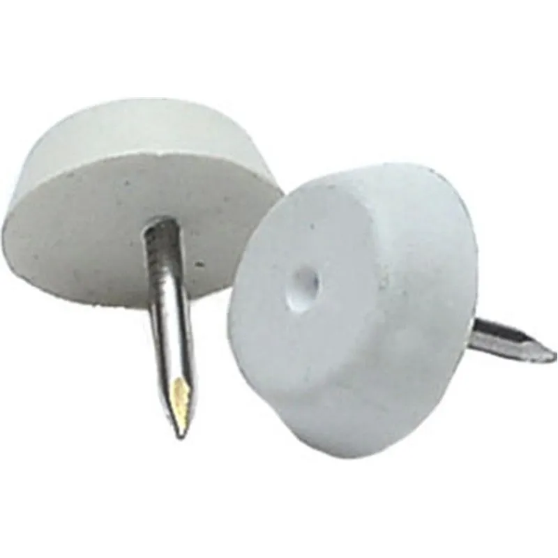Compra DESLIZADOR MUEBLE PATIN CLAVO PLASTICO BLANCO diametro 15 MM 100 PZ MICEL 60503 al mejor precio