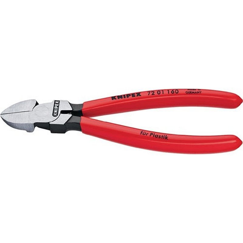ALICATE CORTE DIAG P/PLASTICO 160 MM B/REC M/PLAS 72 01 160 KNIPEX 72 01 160