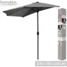 Compra PARASOL BALCON C/MANIVELA diametro270 CM TUBO 35/38 MM GRIS ANTRACITA IMPORT 224524 al mejor precio